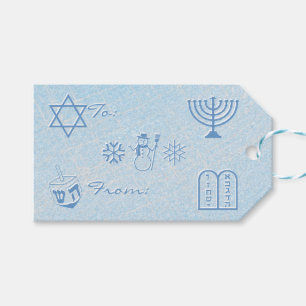Festive Sparkle HANUKKAH Gift Tags