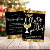 Festive Sparkling Gold Fireworks Christmas Party I
