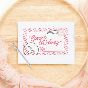 Festive Special Delivery Christmas Gift Rectangular Sticker