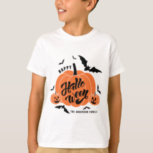 Festive Spooky Pumpkins Happy Halloween T-Shirt