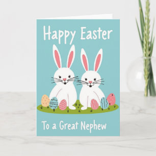 Festive Spring Rabbits Greeting Card