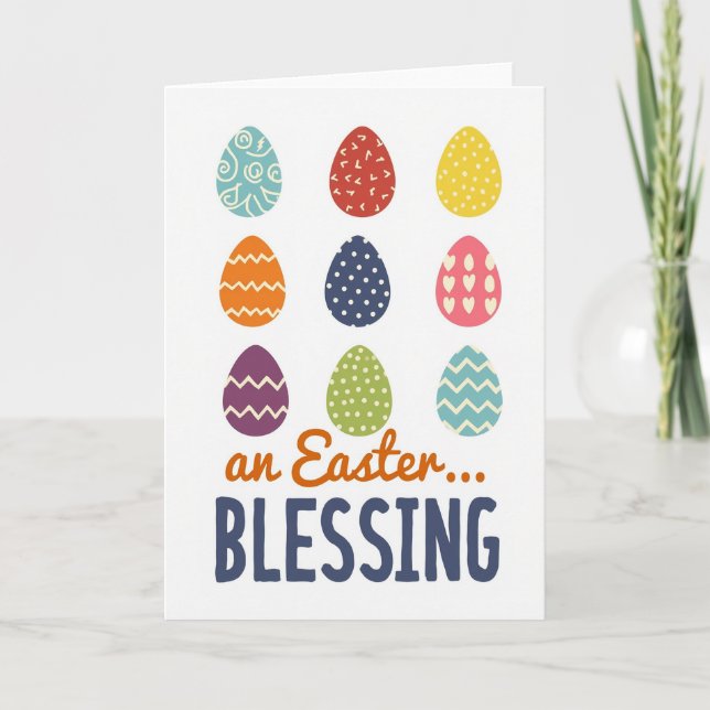 Festive Springtime Eggs Card (Front)