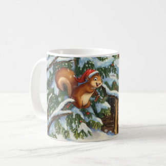 Festive Squirrel Winter Mug