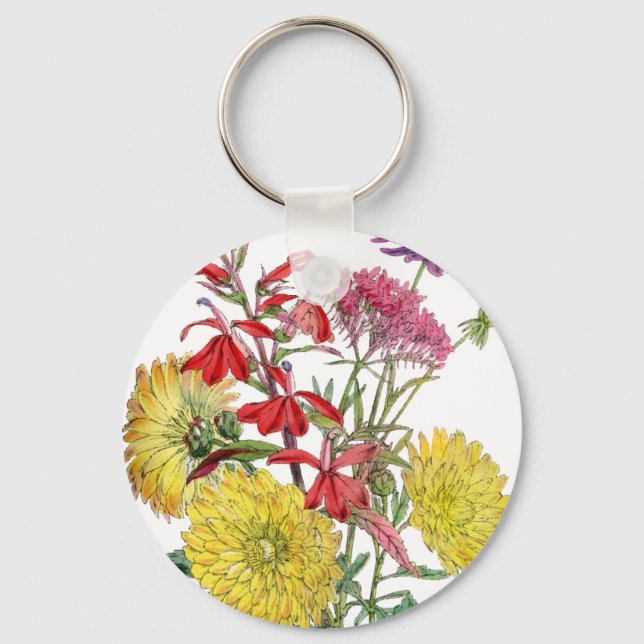 Festive Sring Floral Gifts Key Ring (Front)