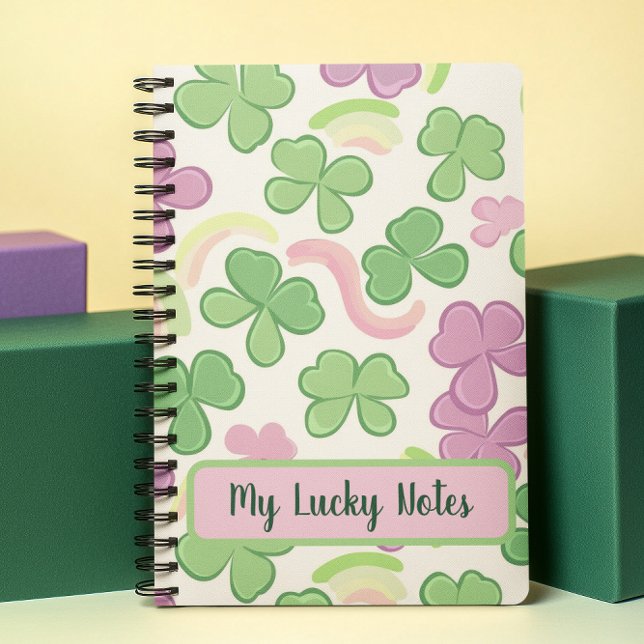 Festive St. Paddy’s Light Green & Rainbow Pattern Notebook (Festive St. Paddy’s Light Green & Rainbow Pattern Notebook)