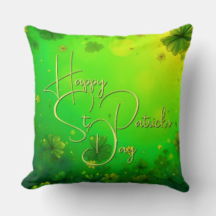 Festive St. Patrick’s Day Greetings Cushion