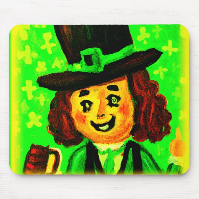 Festive St. Patrick's Day. Buy Now Mouse Mat (Front)