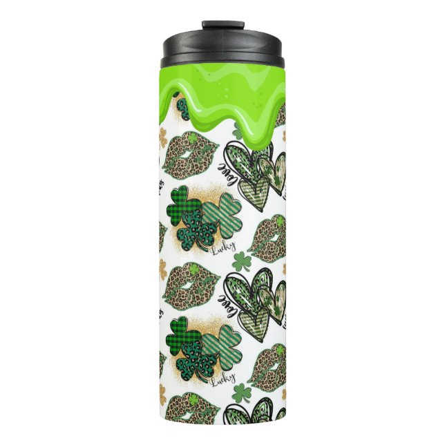 🍀 Festive St. Patrick's Day Design 🍀 Thermal Tumbler (Front)