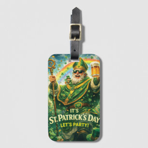 Festive St. Patrick's Day Party Illustration Luggage Tag