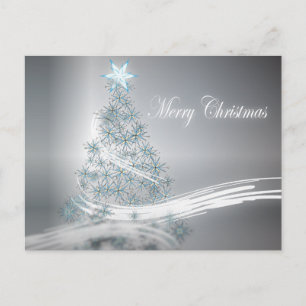 Festive Star Chic Christmas Evergreen Holiday Postcard