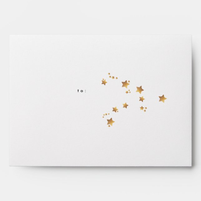 Festive Starry Address Elegant Christmas Holiday Envelope (Front)
