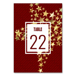 FESTIVE STARS Holiday Blessings Customisable White Table Number