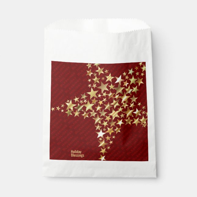 FESTIVE STARS Holiday Blessings Party Favour Bags (Front)