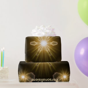 festive stars wrapping paper