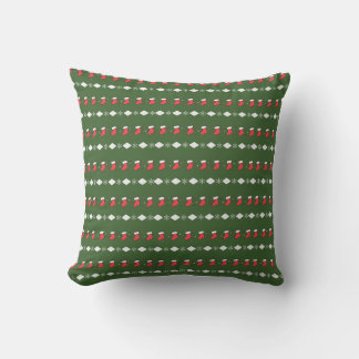 Festive Stocking Pattern Pillow
