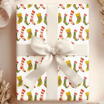 Festive Stockings Christmas Wrapping Paper<br><div class="desc">Wrap your holiday gifts in cosy charm with this cheerful Christmas wrapping paper. A festive pattern of colourful stockings filled with presents and sweets evokes the warmth and joy of the season.  Perfect for adding a touch of nostalgia to your holiday gift-giving</div>