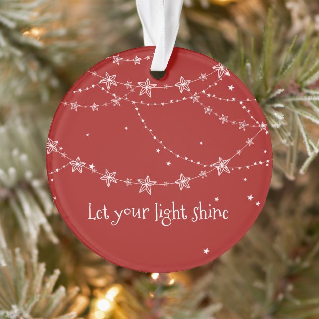 Festive | String Stars | Let Your Light Shine Ornament (Tree)