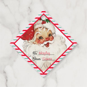 Festive Stripe From Santa Gift Favour Tags