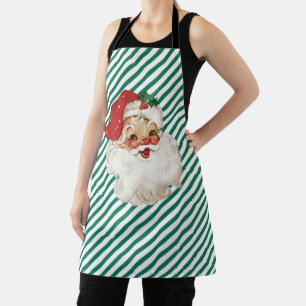 Festive Stripe Green From Santa Gift Apron