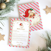 Festive Stripe Letter From Santa