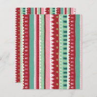 Festive Stripes Elf Christmas Scrapbook Paper