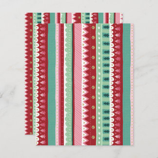 Festive Stripes Elf Christmas Scrapbook Paper