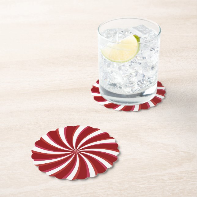 Festive Stripes  Paper Coaster (Insitu)