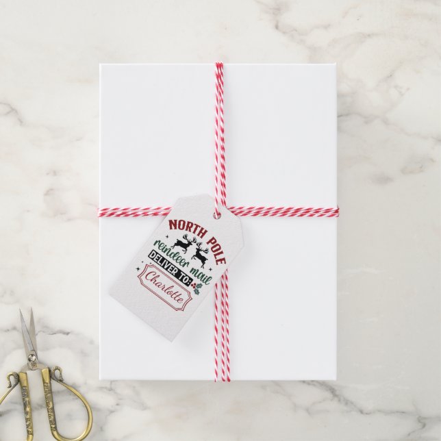 Festive surprise delivery sign gift tags (With Twine)