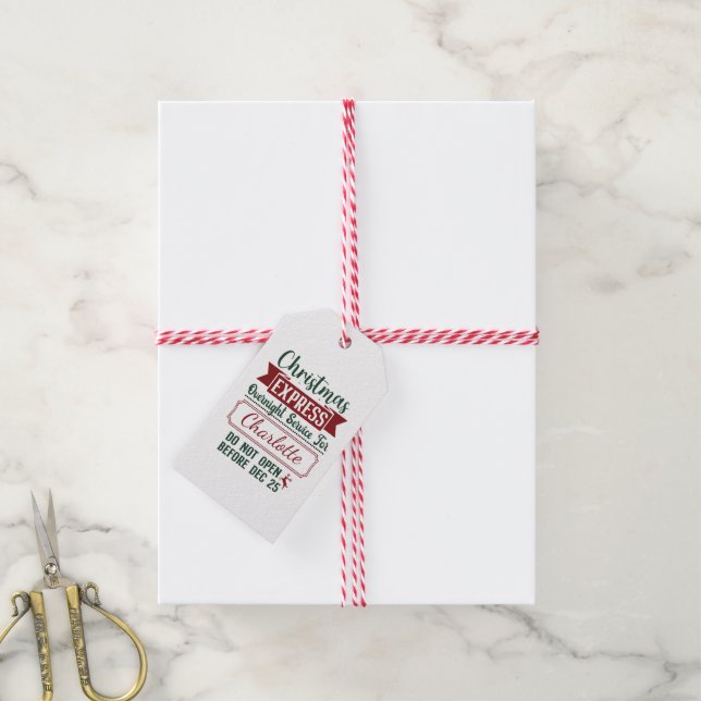 Festive surprise delivery sign gift tags (With Twine)