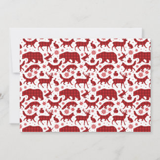 Festive Tabby Cat Christmas Pattern Holiday Card