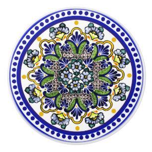 Festive Talavera Siete Ceramic Knob