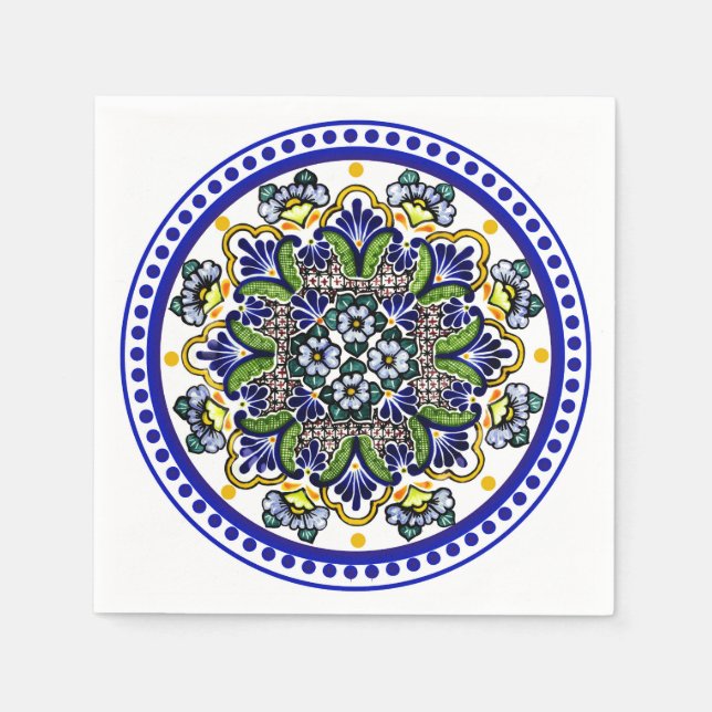 Festive Talavera Siete Napkin (Front)