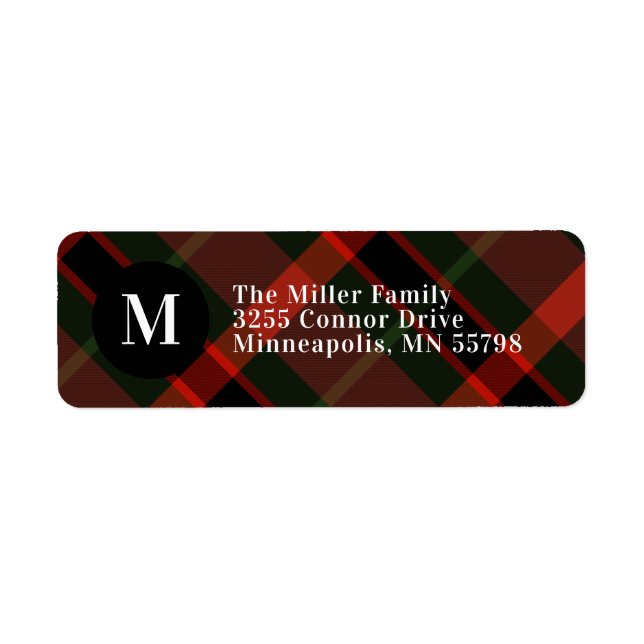 Festive Tartan Monogram Christmas (Front)
