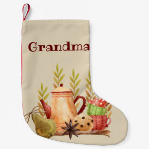Festive Tea Time Small Christmas Stocking