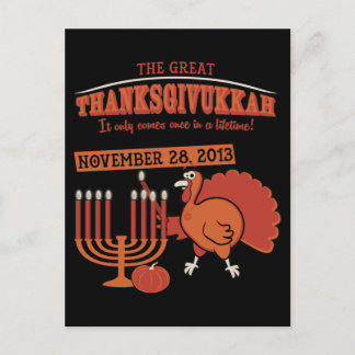 Festive 'Thanksgivukkah' Holiday Postcard