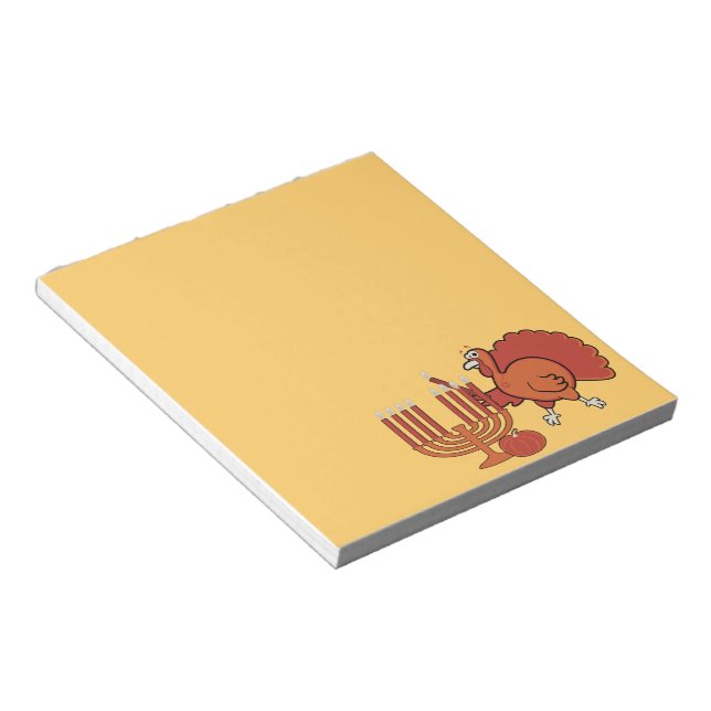 Festive 'Thanksgivukkah' Notepad (Angled)