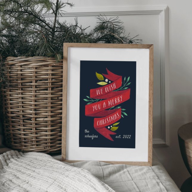 Festive Tidings | Personalised Christmas Holiday Poster (Creator Uploaded)