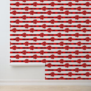 Festive tiled Christmas bows tiled Wallpaper