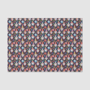 Festive tiled Christmas gnome Tissue Paper