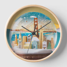  "Festive Time: Yuletide Elegance Wall Clock"