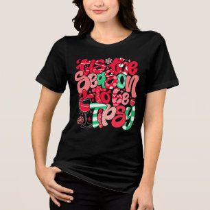 Festive “‘Tis the Season to Be Tipsy” Holiday Tee
