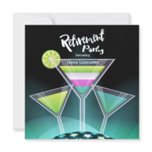 Festive Toast Retirement Invitations