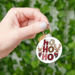 "Festive Tote Bags with Candy Cane Key Ring