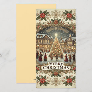 Festive Town Celebration Holiday Card