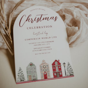 Festive Town Corporate Christmas Party Invitation