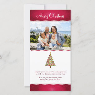 Festive Tree Christmas Photo Card