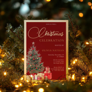 Festive Tree Family Office Christmas Party Gold