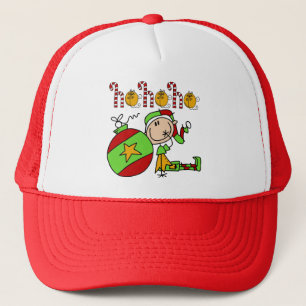 Festive Tree Ornament and Elf Christmas Trucker Hat