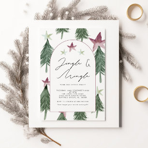 Festive Trees Arch Jingle and Mingle Office Party Invitation