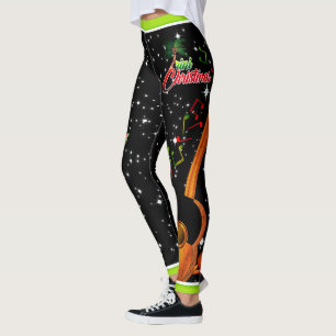 Festive Trini Christmas Happy Holidays Leggings